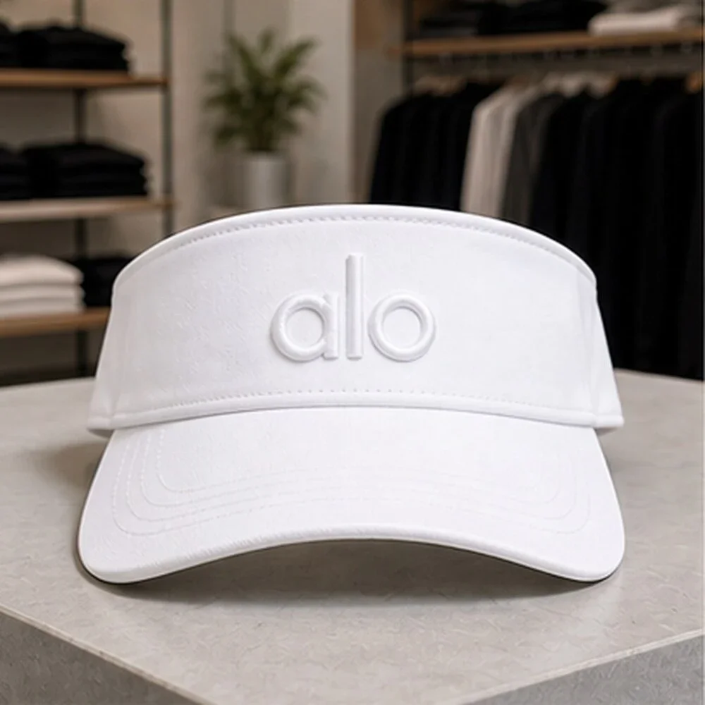 ALO Yoga White Travel Open Top Visor Hat NWT